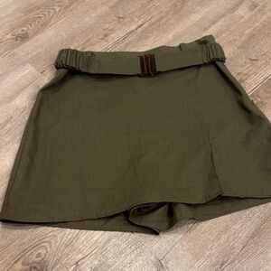 Zara Olive Green Women's Skort